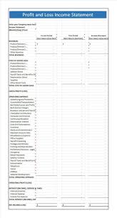 Basic Income Statement Template Excel Spreadsheet Awesome P L