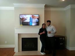 over fireplace flat screen tv install