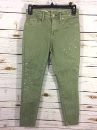 Mossimo Denim High Rise Jegging Crop Size 0 25r Green With