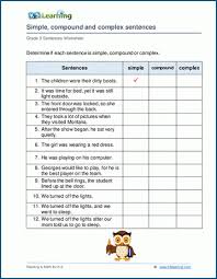 complex sentence worksheets k5 learning