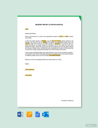 report letter template in word free