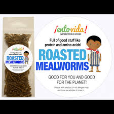 whole roasted mealworms for human