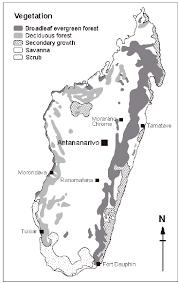 This map shows a combination of political and physical features. Map Of Madagascar Showing Broad Vegetation Types Excluding Download Scientific Diagram