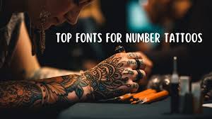 20 best tattoo number fonts to showcase