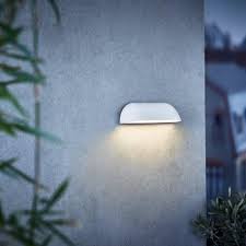 white outdoor wall lamp