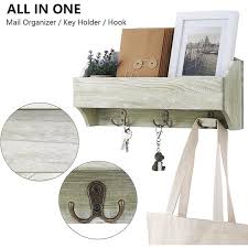 Oumilen Rustic Green Mail Holder Wall