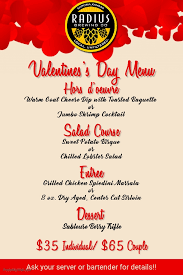 If you need a last minute gift or sweet treat stop in today! Special Valentine S Day Menu Radius Brewing Company Restaurant Brewery Emporia Kansas