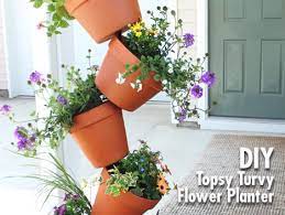 diy garden project topsy turvy flower