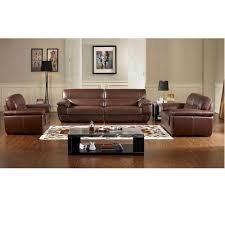 brown modern leather sofa set for home