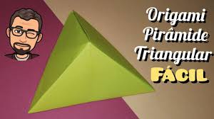 base triangular de papel origami