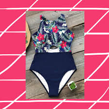 As You Choose Print One Piece Swimsuit Cupshe Depop