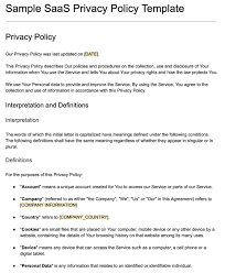 saas privacy policy template termsfeed
