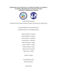 Jun 25, 2021 · turning it into a philosophical question is not a way to create a good research title for humss students. Pdf Stressors And The Effect Of Stress On Grade 12 Students Academic Performance In Ateneo De Davao University Senior High School