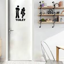 Toilet Rest Room Sign Sticker Male