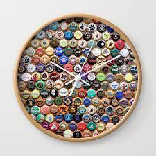 Beer And Ale Bottle Caps Wall Clock By