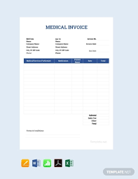 Free 10 Best Medical Invoice Examples Templates Download