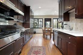 40 kitchens with extensive dark wood