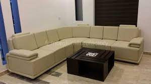 6 seater leather designer corner sofa set