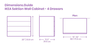 Ikea Sektion Wall Cabinet 4 Drawers