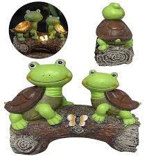 Garden Statue Turtles Figurine Cute