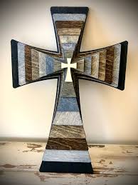 Stacked Wood Celtic Cross 3d Table Art