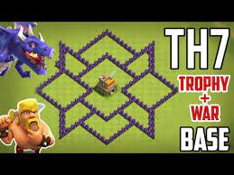 Ingin menggunakan base clan war town hall 7 anti bintang 3 terkuat di clash of clans? 2020 New Th7 Base Trophy Farming Base Hybrid Base Youtube