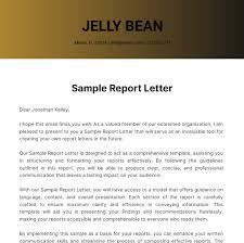 free report letter templates exles