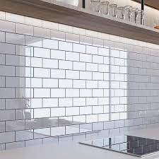 Giorbello Lavender Gray 3 In X 6 In X 8mm Glass Subway Wall Tile 5 Sq Ft Case