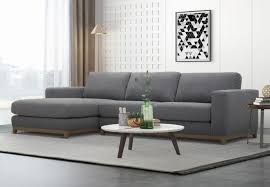 Siesta Fabric Sectional Sofa Dark Grey