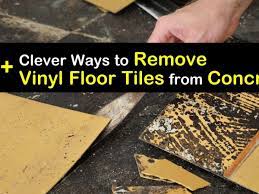 remove vinyl floor tiles from concrete