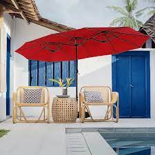 Double Sided Double Patio Umbrella