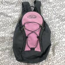 dakine mini backpack pink grey zip bag