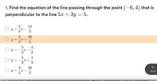 That Is Perpendicular To The Line 5x