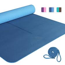 Umi Essentials Eco Yoga Mat Extra Large Non Slip Pilates Mat Thick Tpe Workout Exercise Mat With Free Carry Strap For Home Gym Use