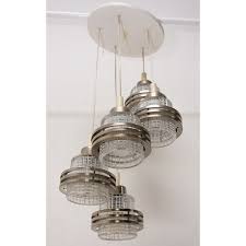 Vintage Hanging Chandelier With Five