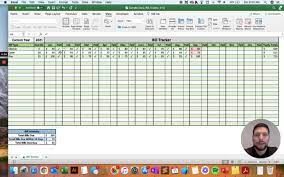 monthly bill tracker excel spreadsheet