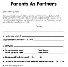 Beginning Of Year Parent Survey By Mattersofmiddleschool Tpt