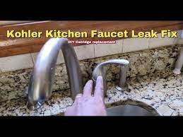kohler kitchen faucet leak fix diy