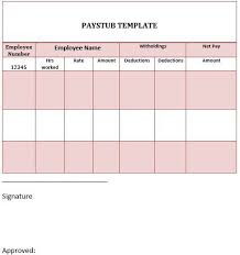 free fillable pay stub templates word