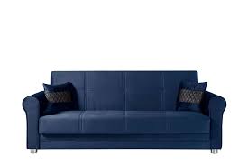 sara blue microfiber sofa bed at futonland