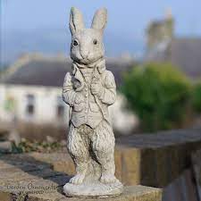 Peter Rabbit Hand Cast Stone Outdoor