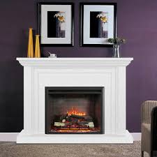 Kingsley Electric Fireplace White Mantel