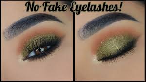 green eyeshadow without fake eyelashes