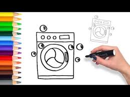 Vacuum cleaner for the flat. Simple Drawing For Kids How To Draw Washing Machine Step By Step Youtube Drawing For Kids Easy Drawings For Kids Teaching Drawing