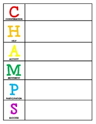 Champs Behavior And Expectations Chart Blank