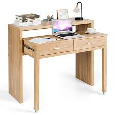 You might also like this photos. Gymax Computer Desk Extendable Pc Laptop Writing Study Console Table Desks For Small Spaces Small Writing Desk Small Desk