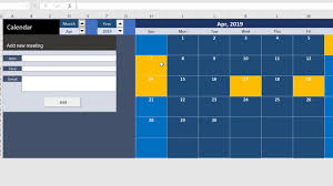 For other countries add a note in footer specific for the meeting room in their calendar schedule. Meeting Appointment Calendar In Excel Free Template Youtube