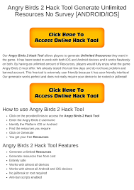 Angry Birds 2 Hack Tool Generate Unlimited Resources No Survey [ANDROID/IOS]