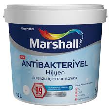 Diğer firmalarda yer almayan gümüş rengi sedef boya tonu, marshall boya kataloglarında yer almaktadır. Antibakteriyel Hijyen Marshall Boya