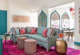 pink and blue living room design ideas